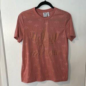 Adidas Pink Short Sleeve Tee Vintage Look